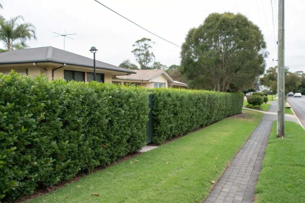 Lilly pilly screening hedge for front yard privacy Central Coast