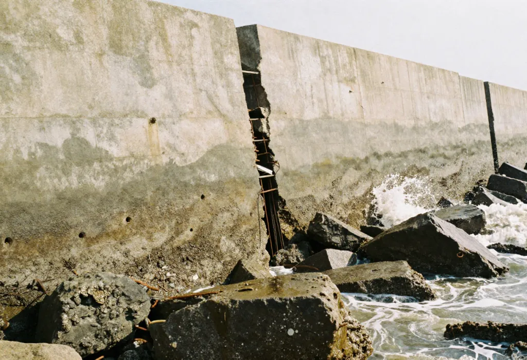 Coastal erosion retaining walls